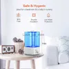 Humidifiers Silent Cold Mist Humidifier 2 Liter Small Air Humidifier Suitable for Bedroom/Living Room US Plug YQ230927