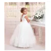 Girl Dresses White Fluffy Flower For Lace Beaded Birthday Princess Dress Communion Party Prom Pageant Bridesmaid Wedding Gown