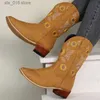 Broderi Autumn Winter Cowboy New Western Retro and Short Boots Women's Shoes Botas Mujer T230927 181