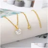 Hanger Kettingen Mode Hart Ketting Voor Vrouwen Paar Liefhebbers Gouden Roestvrij Stalen Ketting Chocker Vrouwelijke Hanger Kettingen Leuke Zirc Dh831