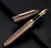 Fountain Pens Jinhao Rosewood Pen Present Box Set Full Gold Clip Medium NiB Ink Office Utsökt Writing Business 230927