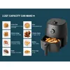 Nestplatser 2.2 Quart Compact Air Fryer, non-stick, diskmaskin säker korg, 1150W, svart