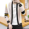 Men's Sweaters Spring Sweater Coat Leisure Fashion Striated Cardigan Jackets Youth long Sleeves Knitted 3XL 230927