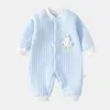 Rompers Rompers for Baby Girls Boys Jumpsuits 100% Bomull Stickkläder för födda flickor Bodysuit One Pieces Born Baby Stuff 230926