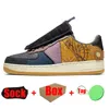 One White Running Shoes Travis Cactus Jack Metallic Gold Sneakers Trainers Sport 2023 Met Doos