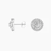 Серьги-гвоздики Ювелирные изделия из стерлингового серебра S925 Oriana Lab Diamond (1 1/2 карата, два карата)