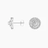 Stud Earrings S925 Sterling Silver Jewelry Oriana Lab Diamond (1 1/2 Ct. Tw.)