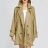 Women's Trench Coats Fashionable Outdoor Windbreaker Short Coat Solid Color Ideal For Adult Women Traveling And Hiking Nylon Ladies Jacket