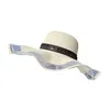 ワイドブリム帽子の女性ストローサンハットボウノットリボンマクラメエッジボーホーフロッピービーチバイザー休日のためのフロッピービーチバイザー