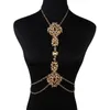 Chokers Mydaner Long Chain Mulheres Moda Cristal Strass Beads Declaração Colar Barriga Cintura Verão Praia Jóias 230927