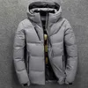 Donsparka's voor heren Winterdonsjack met capuchon Winter Warme herenjas Casual herfst Opstaande kraag Puffer Dikke hoed Witte eendparka Mannelijke YQ230927