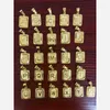Pendentif Colliers 10pcs par sac Drop Factory Direct Gros Rectangle Lettre initiale pour collier