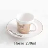 Tasse anamorphique créative de cheval tasse de réflexion de miroir tasse de colibri Luycho service à thé de café avec caboteur 90 ml-220 ml Y220511254i