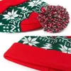 Winter Knitted Beanie Woolen Hat Women Chunky Knit Thick Warm faux fur pom Christmas Hats Female Bonnet Beanie Caps