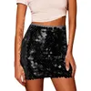 Rokken Dames S Paillettenrok Sparkle Mode Rekbare Bodycon Glitter Hoge Taille Lente Verpakt Party Streetwear