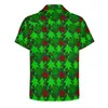 Camicie casual da uomo Camicia da spiaggia verde albero di Natale Stampa stelle rosse Camicette fantastiche uomo hawaiano Manica corta Top grafici Taglie forti