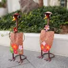 Objets décoratifs Figurines en métal extérieur Couple Canard Jardin Art Pelles Ornements Canard Jardin Statues Ferme Pelouse Sculpture Crémaillère Cadeau-2 Pack 230926