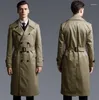 Männer Trenchcoats Europäischen 2023 Frühling Designer Mode Schlanke Sexy Lange Mantel Männer Zweireiher Mantel Herren Kleidung Casaco Masculino