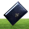 Business Casual England Style Plain Letter Bee Pure Shold Card Holders Black Color Fresh Fresh Designer Card Mens i WO2780452