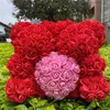 Couronnes de fleurs décoratives ours rose artificiel multicolore en mousse plastique Teddy petite amie cadeau de Saint Valentin fête d'anniversaire Deco170w