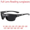 Okulary na świeżym powietrzu Pełne czytanie okularów przeciwsłonecznych dla mężczyzn Kobiety moda na świeżym powietrzu męskie sportowe sportowe okulary przeciwsłoneczne z receptą Diopter NX 230927