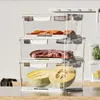 Botellas de almacenamiento Caja de refrigerador con tapa Cocina transparente Crisper Plástico Congelador de calidad alimentaria Especial