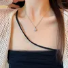Pendant Necklaces Simple And Stylish Titanium Steel Necklace Pendants Women's 2023 Hip Collarbone Chain Niche Design Charms Wholesale