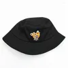 Береты, шляпа-ведро с вышивкой в виде курицы, рыбака, уличной туристической солнцезащитной кепки, шапки для детей, мужчин и женщин, 381