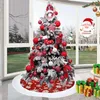 Christmas Decorations 1pc Tree Skirt Snowflake Pattern White Edge Floor Decoration Decor For Snow Party
