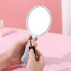 Cute cartoon handheld makeup mirror student female portable small portable handle makeup mirror beauty