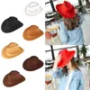 Berets Venda direta da fábrica Chapéu de cowboy ocidental Mongólia Pastagem Sol Verão Viagem ao ar livre Cavaleiro Bowler Wide-Brimmed