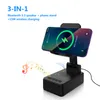 Support de chargement sans fil pour téléphone portable, support de bureau, haut-parleur Bluetooth 15W, charge rapide sans fil pour téléphone portable, support de chargement pour iPhone, Base antidérapante