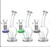 Groothandel Mini Hookah 14 mm vrouwelijke kleurrijke goedkope prijs glazen water dab rig bong met rokende droge kruidentabakskom