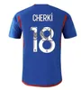 23/24 Maglia da calcio Maillot Lyon 2023 2024 rosa allenamento CHERKI AOUAR HOME TOKO EKAMBI L.PAQUETA DEMBELE CHERKI casa lontano i terzi tifosi giocano magliette da calcio kit per bambini