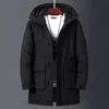 Parkas pour hommes 2022 nouvelles vestes d'hiver hommes blanc canard chaud à capuche longues doudounes automne décontracté haut Parka mâle noir moelleux manteau Beige jaune YQ230927