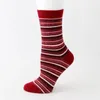 Men's Socks 12 Pairs Winter Women Thick Warm Retro Horizontal Striped Patterns Cozy Fashion Wool Casual Boot Socks 230927