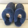 Womens Cotton Slippers Fur Slides Classic Designer Kids baby Boots Cowhide Suede Wool Blend Winter mules WGG fluffy clogs snow Booties Size 20-45