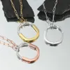 rose 18k gold 925 silver plated necklaces ring necklace for women teen girls trendy sets chain bracelet fashion Party Mother Engagement Jewelry gifts ladies box