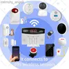 Alarm systems 4G SIM Tuya Smart Burglar Host GSM Home Security Alarm System 433MHz Wireless Wired Zone Remote APP Control Alexa YQ230927