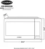 Magnetronoven op aanrecht met slimme sensor, aanraakvoorinstellingen, 1200 W 2,2 cu. ft. Capaciteit, 24 inch, roestvrij staal