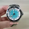 Superp mens watches A17376211L2A1 44mm Stainless 300 meters waterproof Ceramic Blue dial Stainless ETA 2824 Movement Automatic mec229D