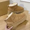 Designer Clássico Austrália Botas Tasman Tazz Botas de Neve Plataforma Mulheres Homens Pele De Carneiro Castanha Areia Mostarda Semente Bege Driftwood Australian Winter Ankle