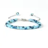 New Design Fashion Summer Jewelry Whole Mix Colors 6mm Crystal Jade Square Beads Macrame Cheap Braiding Bracelets287O