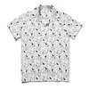 Men's Casual Shirts Dalmatian Print Beach Shirt Cute Cartoon Animal Summer Street Style Blouses Short Sleeves Design Tops Plus Size