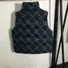 Colete Mulheres Quente Gilet Designer Outono Jaqueta Jacquard Carta Sem Mangas Com Capuz Casaco De Algodão Veste Moda Gilet Casacos Designers Coletes Mulheres Jaquetas