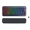 Keyboards Rechargeable 2 4G Wireless Keyboard Mini Gaming RGB Backlit with Wrist Support for Home Office Laptop PC Gamer 230927