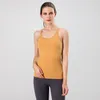 LU-745 Kadın Yoga Yürütülmüş Racerback Texsure Mahsul Tank Egzersiz Salonu Bras Kadınlar Racerback Veck Seksi Spor Kılıf Gömlek Atletik Tops