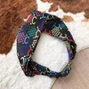 Zijden Tulband Elastische Hoofdband voor Vrouwen Mode Haarband Voor Vrouwen Meisje Retro Headwraps Hoofddoek Gift2857