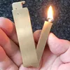 Lighters Portable Handmade Thin Square Slim Brass Vintage No Gasoline Lighter Ejection Ignition Man's Novelty Gifts HD94