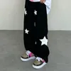 Kadınlar için Kot Street Giyim Kadınlar Moda Vintage Y2K genişliğinde Pantolon Koreli Sıradan Pantolonlar Yüksek Bel Hip-Hop Pantalon Femme